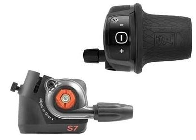 Twist shifter 7 vitesses Sunrace avec clickbox adapté pour Sram S7