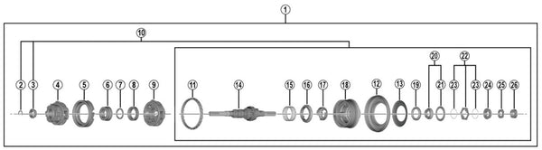 Frein à rouleaux intérieur Shimano nexus 7 y3et98010