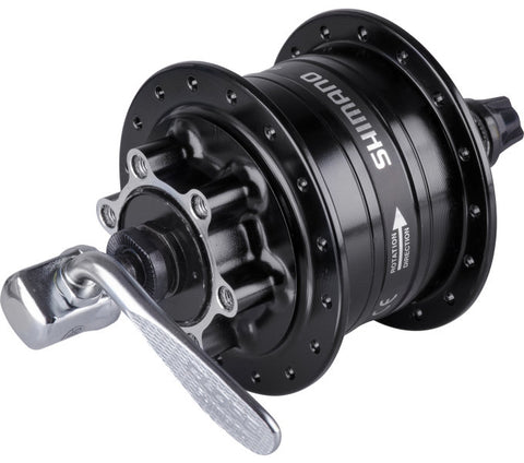 Moyeu Dynamon 36 trous Shimano HD-3D32 3 Watt - pour disque de frein 6 trous - blocage rapide - noir