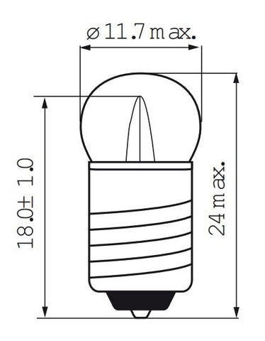 Lampe 6V 0.05 E10 vélo arrière