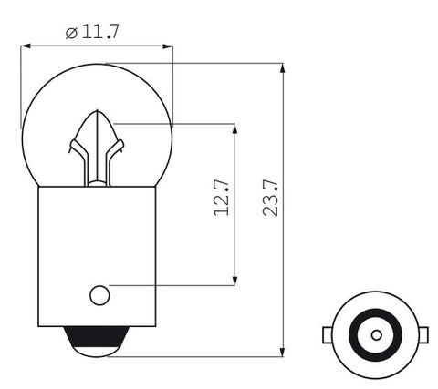 Ampoule 6V 0.05 BAJ. vélo derrière