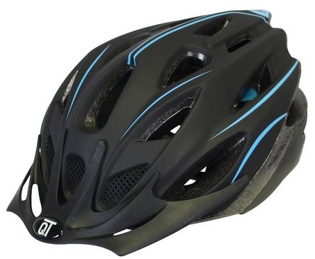 Qt cycle tech helm fuse mat zwart blauw l 54-58 cm