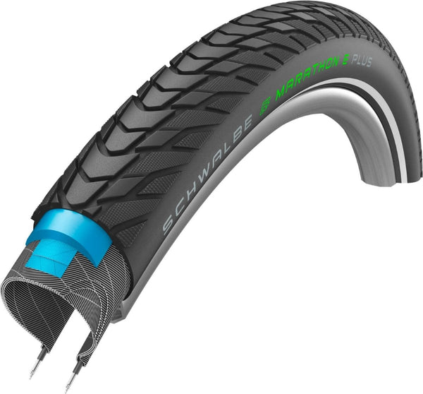 Buitenband Schwalbe 28-2.00 (50-622) Marathon E-Plus Perform. zwart refelectie