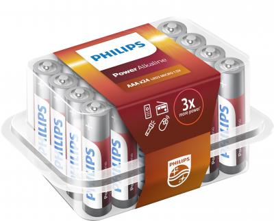 Philips power alkaline aaa lr03 mini penlite blister box 24 101024