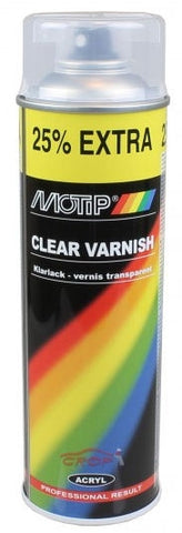 Aérosol Motip 500ML vernis transparent haute brillance