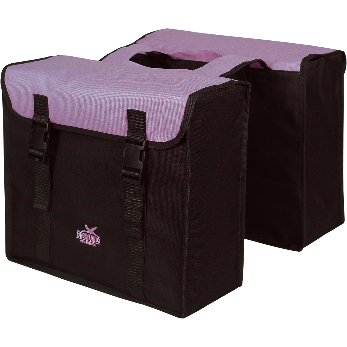 Sac double Greenlands, l noir-violet. taille 38x34x13cm. contenu 35L