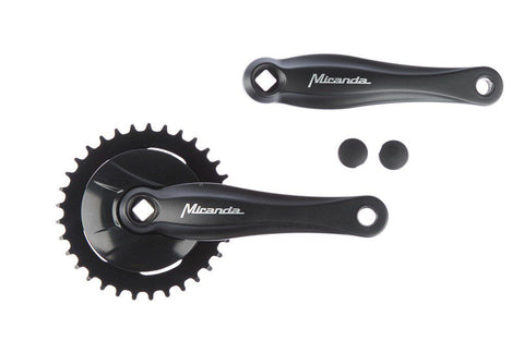 Miranda beta 1 crankstel met disc 92mm 33t 3 32 zwart