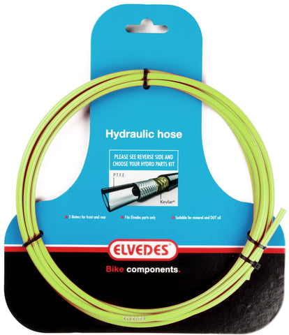 Tuyau hydraulique Elvedes avec revêtement PTFE et protection kevlar - vert (3 mètres sur plan)