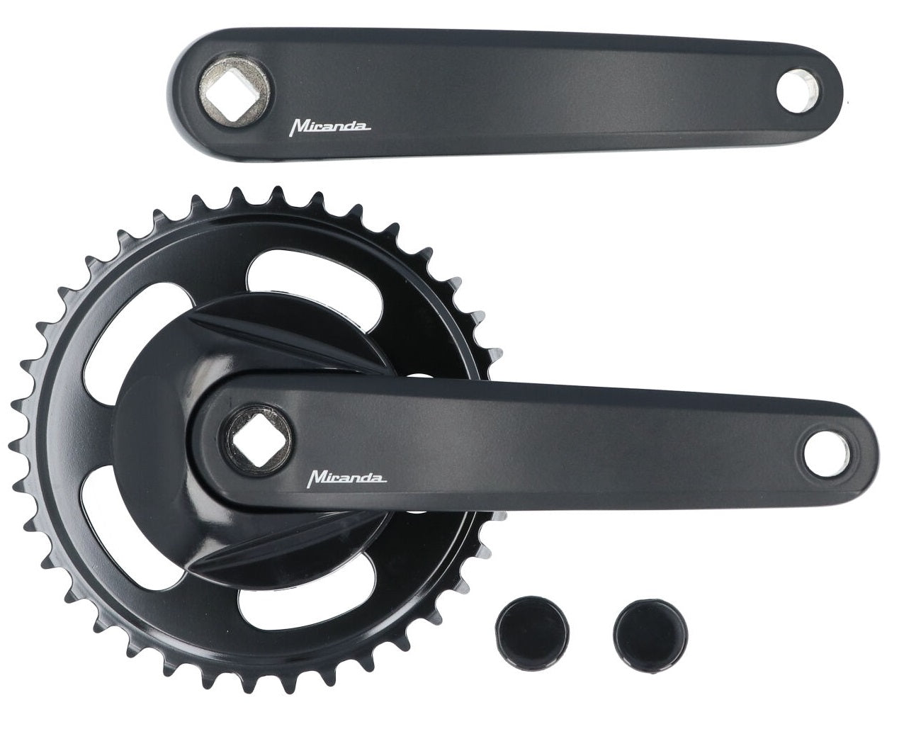 Miranda Crankstel 38T 170mm crankarm met disc 9.5cm zwart