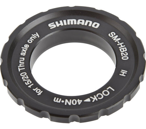 Adaptateur de disque de frein Anneau Shimano Center-Lock pour moyeux à axe traversant SM-HB20