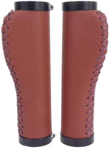 Jeu de poignées Edge Leather incl Lockring - camel brown- 135 135mm (emballage boutique)