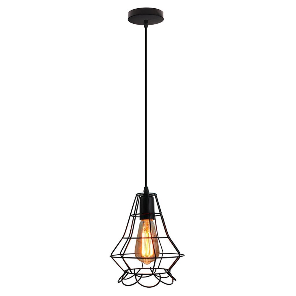 Homestyle Pro Homestyle MK012-B Industriële Hanglamp 19x22 cm Zwart Metaal