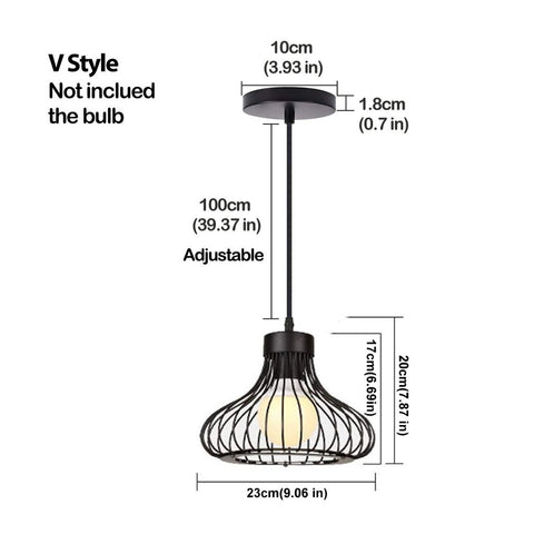 Homestyle Pro Homestyle MK013-B Industriële Hanglamp 23x20 cm Zwart Metaal