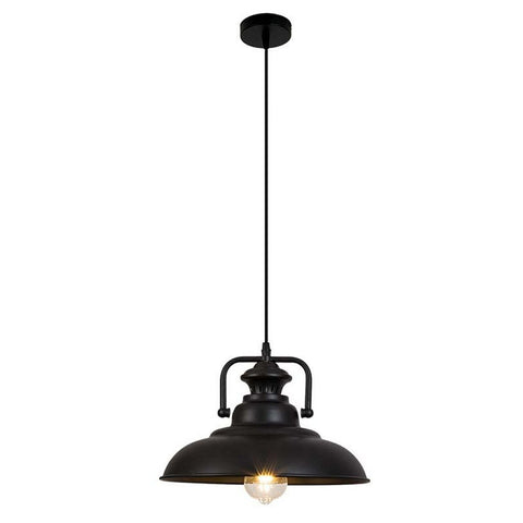 Homestyle Pro Homestyle MK103-BB Industriële Hanglamp 38x21 cm Zwart Metaal