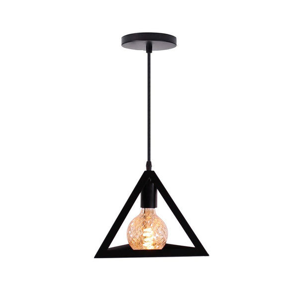 Homestyle Pro Homestyle MK007-B Industriële Pyramide Hanglamp 25x22 cm Zwart Metaal