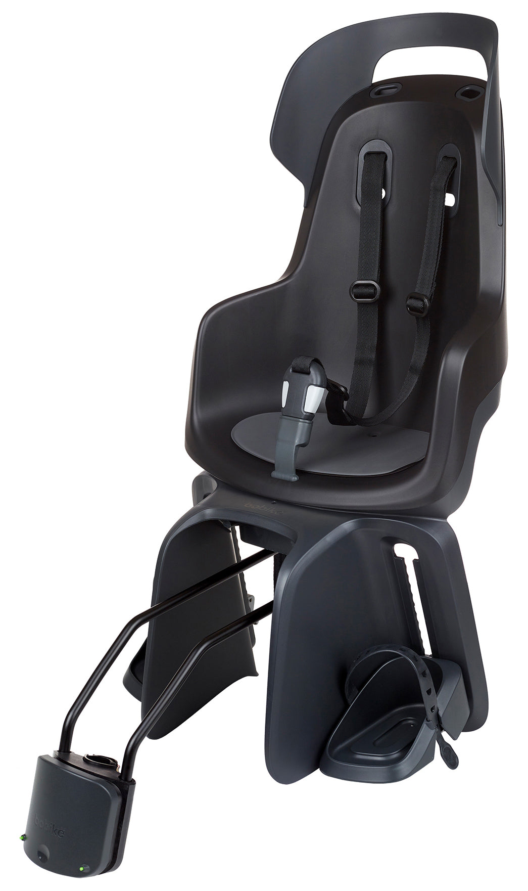 Kinderzitje achter Bobike Go Maxi RS met framebevestiging (FF) en slaapstand - urban black