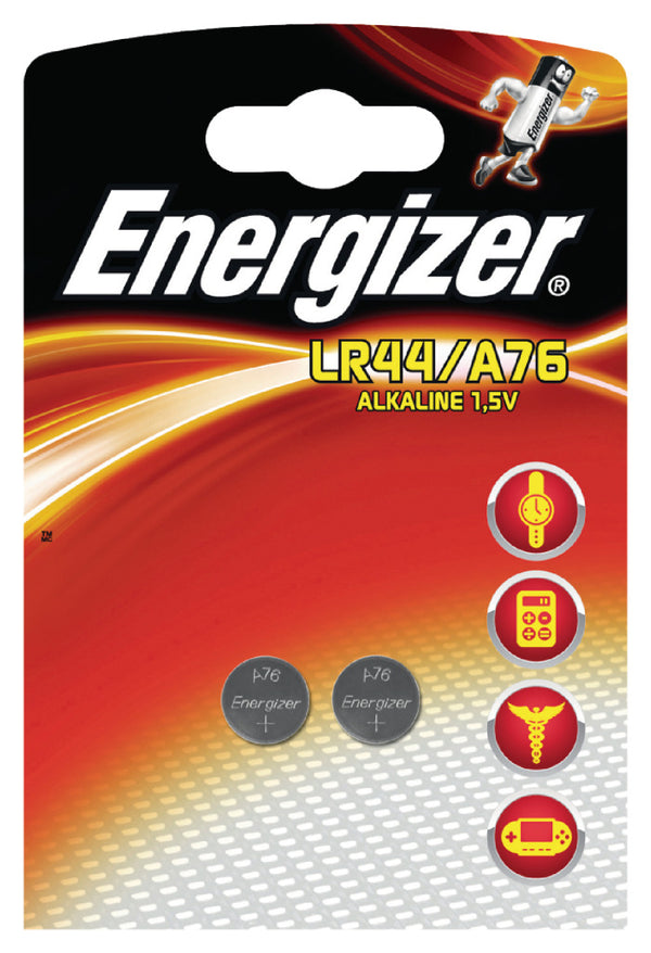 Energizer Alkaline 1,5V LR44 A76 Blister 2 stuks