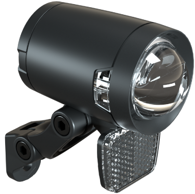 Koplamp Herrmans H-Black Pro dynamo - aan uit functie - met houder - 200 lumen