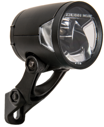 Herrmans Koplamp H-Black MR8 E 6-12 Volt met houder 180 lumen