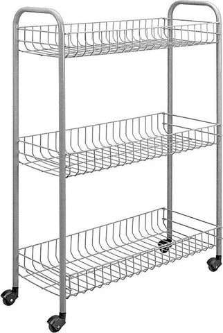 Metaltex Metaltex Badkamer- keukentrolley Slim 84x56cm Staal Zilver