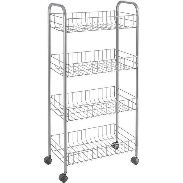 Metaltex Metaltex Keuken Badkamer Opbergtrolley Ascona 41x23x84 cm Wieltjes