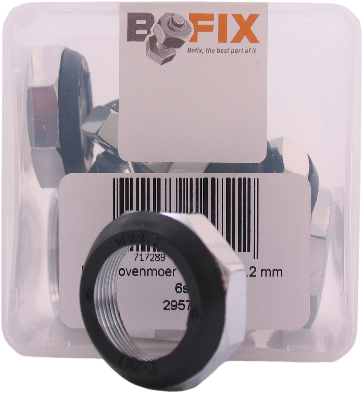 Bofix balhoofd ø22.2mm bovenmoer open chroom (6st)