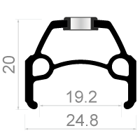 Voorwiel Rodi Connect 28 622 x 19 RVS spaken - zwart