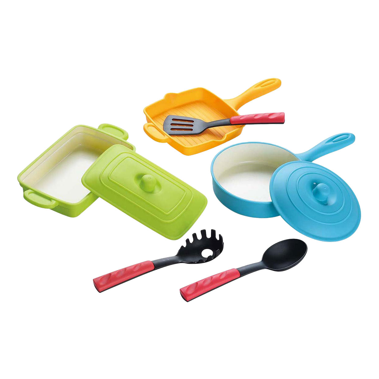 Grilpannen Set met Accessoires, 8dlg.