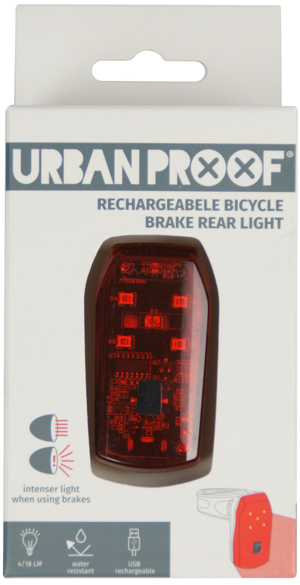 Feu arrière avec fonction freinage LED Urban Proof - Rechargeable par USB