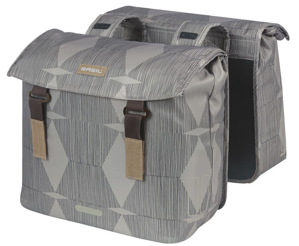 Basil elegance 40-49l grijs18394 dubbeltas chateau taupe