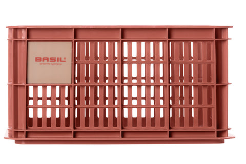 Gerecyclede fietskrat Basil Crate S 17.5 liter 29 x 39 x 20 cm - terra red