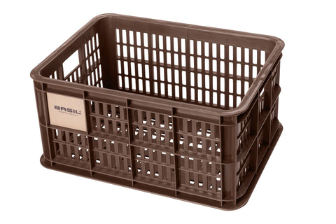 Gerecyclede fietskrat Basil Crate S 17.5 liter 29 x 39 x 20 cm - brown