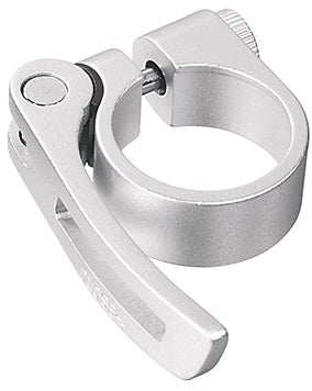 Zadelpenklem Ergotec SCQ-080 ø28.6 mm aluminium met snelspanner - zilver