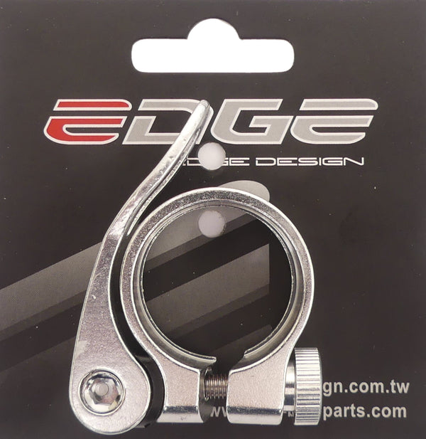 Zadelpenklem ø31,8 mm Edge aluminium met snelspanner - zilver