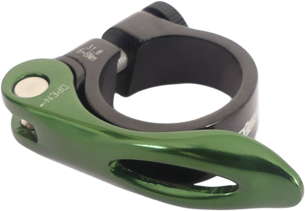 Zadelpenklem Ergotec SCQ-0100 ø31,8 mm aluminium met snelspanner - zwart groen