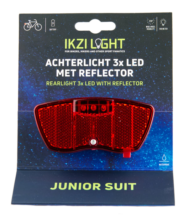 Ikzi Ikzilight junior achterlicht mini 3-led 80mm op kaart