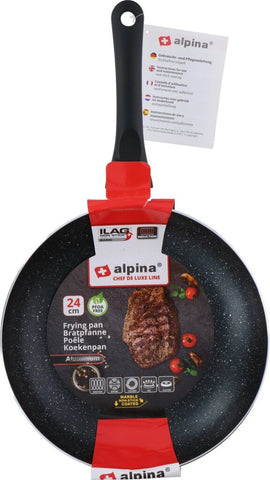 Alpina Koekenpan Bakpan Alle Warmtebronnen PFOA-vrij Anti-aanbaklaagje Gemarmerd Oslash;24cm