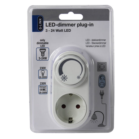 Q-Link Q-Link Universeel Stekkerdimmer Led 3-24w