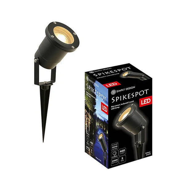 Simply Design Simply Design LED Spikespot GU10 5W 3000K Zwart Metaal