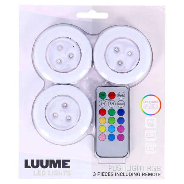 Luume Luume LED Druklampen Zelfklevend 3 Stuks