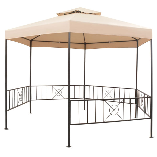 VidaXL Tuinprieel 323x265 cm hexagonaal beige