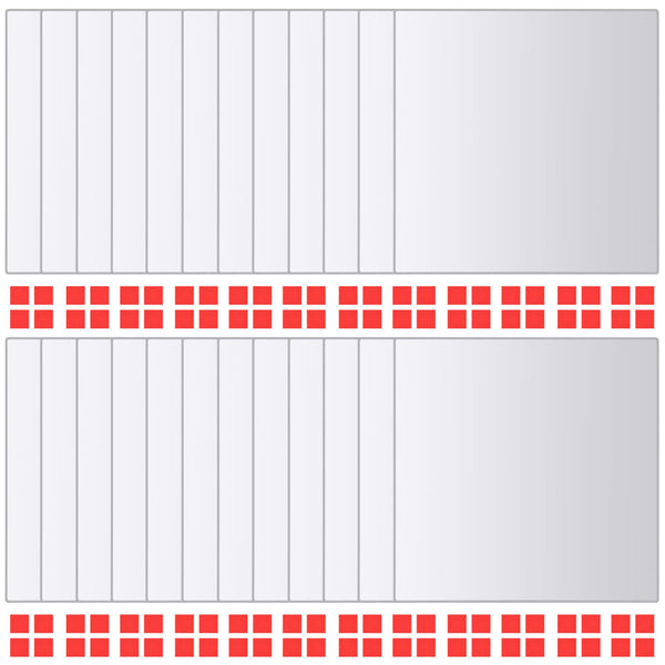 VidaXL 24 st Spiegeltegels vierkant glas