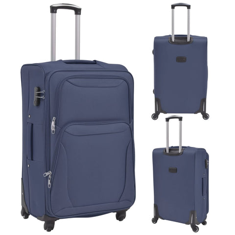 VidaXL Trolleyset marineblauw 3-delig