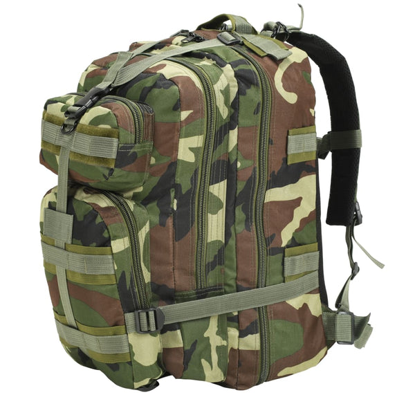 VidaXL Rugzak legerstijl 50 L camouflage