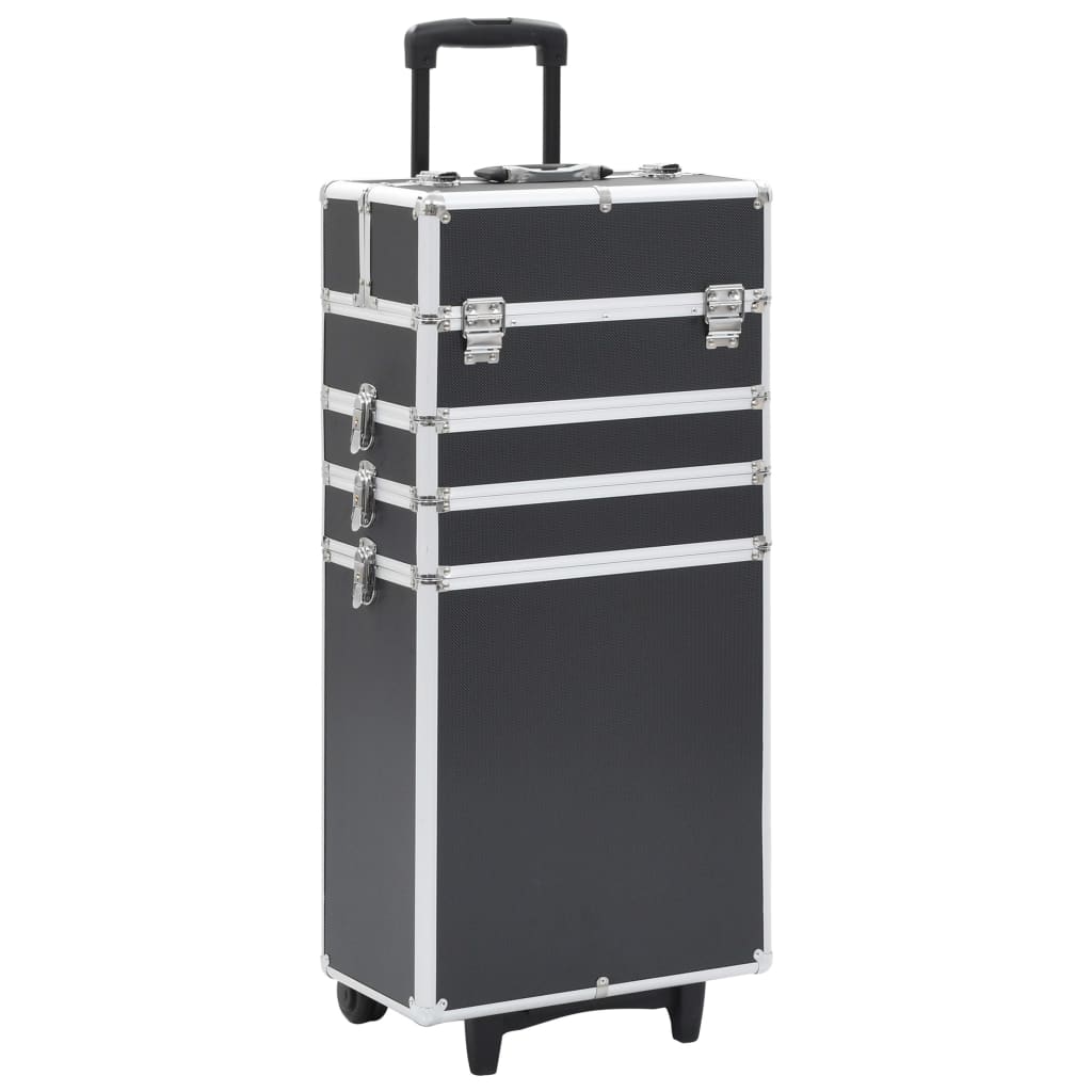 VidaXL Make-up trolley aluminium zwart