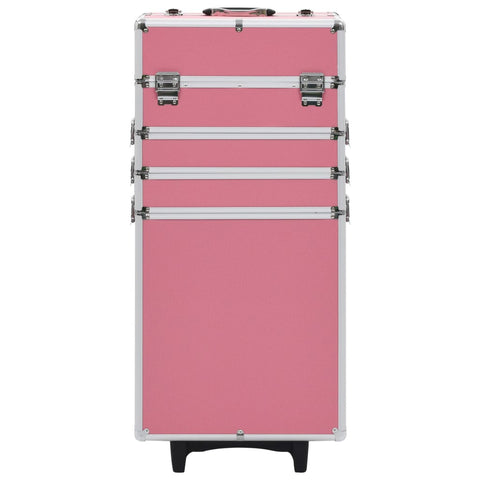 VidaXL Make-up trolley aluminium roze