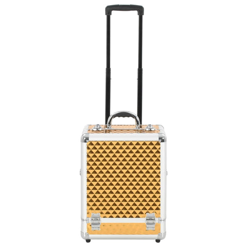 VidaXL Make-up trolley 35x29x45 cm aluminium goudkleurig