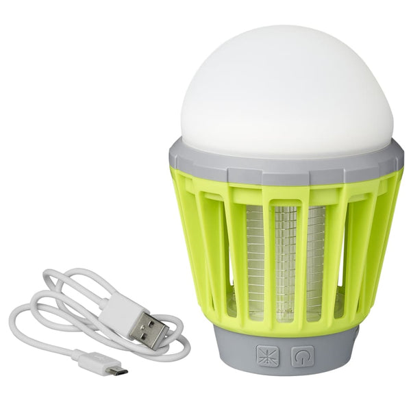 ProPlus Camping insectenlamp 2-in-1 oplaadbaar groen grijs