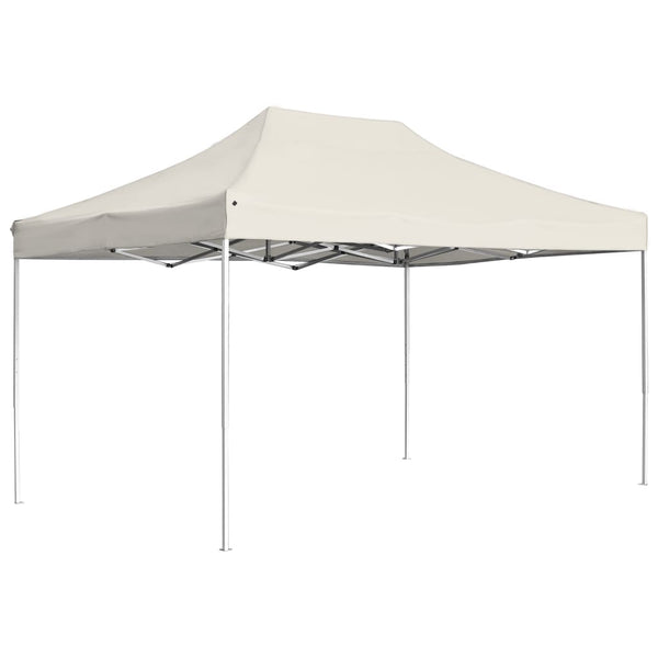 VidaXL Partytent professioneel inklapbaar 4,5x3 m aluminium crème