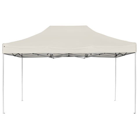 VidaXL Partytent professioneel inklapbaar 4,5x3 m aluminium crème